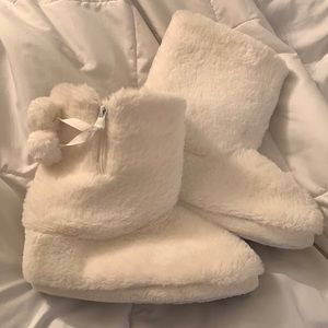 Brand New White Fluffy Shoes